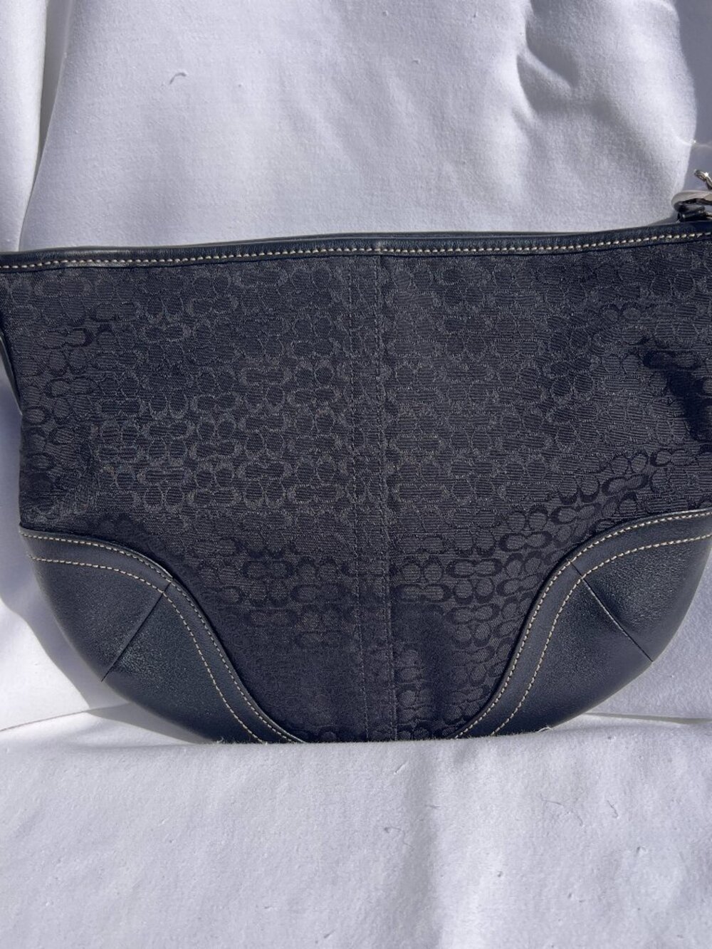 Coach Black Large Hobo Monogram Jacquard Bag